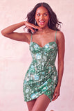 Vestido Curto de Regresso a Casa Corset, Bodycon Bodycon Corset Cor-de-rosa, com lantejoulas