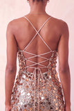 Vestido Curto de Regresso a Casa Cortante Bodycon Bodycon Prateado Brilhante Com Lantejoulas
