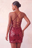 Vestido Curto de Regresso a Casa Cortante Bodycon Bodycon Prateado Brilhante Com Lantejoulas
