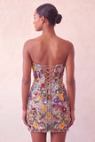 Vestido de regresso ao lentejoulas cor-de-rosa Heartheart Bodycon com renda nas costas