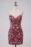 Vestido de regresso ao lentejoulas cor-de-rosa Heartheart Bodycon com renda nas costas