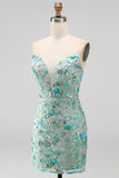 Vestido de regresso ao lentejoulas cor-de-rosa Heartheart Bodycon com renda nas costas