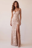 Vestido formal longo de sereia floral de ombro frio champanhe com fenda