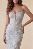 Vestido Formal Midi Coral Cinzento Claro Bodycon Floral de Ombro Frio