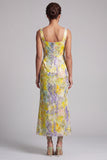 Vestido Midi Midi Mãe da Noiva com decote de sereia com decote quadrado