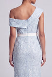 Vestido Midi Mãe da Noiva com Fenda de Mãe da Noiva com Fenda de Um Ombro
