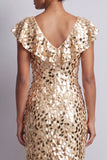 Vestido Midi Mother Of the Bride Mother Of the Bride com decote em V prateado e decote em V Prata de Sereia
