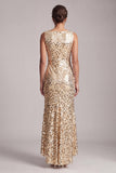Vestido Midi Mãe da Noiva Verde Verde Brilhante Assimétrico de Decote Redondo Mãe da Noiva com Lantejoulas