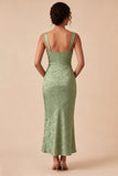 Vestido Midi Floral Estampado Estampado Verde Sereia Verde Claro