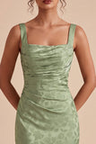 Vestido Midi Floral Estampado Estampado Verde Sereia Verde Claro