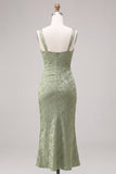 Vestido Midi Floral Estampado Estampado Verde Sereia Verde Claro