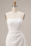 Vestido Branco Bodycon Floral Bodycon Sem Alças com Faixa