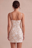 Vestido Mini Jacquard Floral Bodycon Bodycon