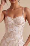 Vestido Mini Jacquard Floral Bodycon Bodycon