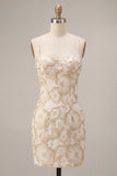 Vestido Mini Jacquard Floral Bodycon Bodycon