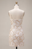 Vestido Mini Jacquard Floral Bodycon Bodycon