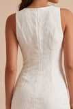 Vestido Branco Pequeno Bodycon Bodycon Bodycon Floral com Fenda