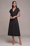 Vestido Branco Pequeno Branco de Chiffon em A-Line