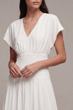 Vestido Branco Pequeno Branco de Chiffon em A-Line