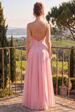 Vestido Maxi sem costas com flor azul de chiffon em chiffon com alças finas e folhos