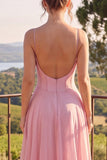 Vestido Maxi sem costas com flor azul de chiffon em chiffon com alças finas e folhos