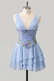 Vestido de Finalistas Rosa, Floral Rosa em V, com Lantejoulas em Estafetas, Linha A com Renda nas Costas