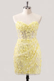 Bodycon Bodycon Corset Floral Transparente Corset Transparente Vestido de Regresso a Casa com Renda nas Costas