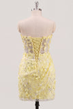 Bodycon Bodycon Corset Floral Transparente Corset Transparente Vestido de Regresso a Casa com Renda nas Costas