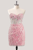 Bodycon Bodycon Corset Floral Transparente Corset Transparente Vestido de Regresso a Casa com Renda nas Costas