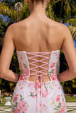 Vestido de Homecoming com Lantejoulas Florais Bodycon Coração Brilhante Com Renda nas Costas