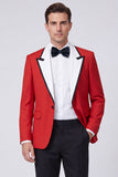 Fato de baile de finalistas vermelho Peak Lapela Vermelho de 2 peças de um botão
