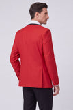 Fato de baile de finalistas vermelho Peak Lapela Vermelho de 2 peças de um botão
