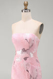 Vestido Curto de Regresso a Casa Curto Corredor Cor-de-Rosa Body-Con Misangas