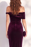 Vestido de cocktail midi veludo midi com bodycon cor cor de bordô