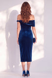 Vestido de cocktail midi veludo midi com bodycon cor cor de bordô