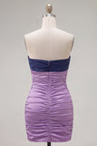 Vestido Curto de Regresso a Casa Vermelho Laranja Sweetheart Ruched Bodycon
