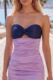 Vestido Curto de Regresso a Casa Vermelho Laranja Sweetheart Ruched Bodycon