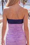 Vestido Curto de Regresso a Casa Vermelho Laranja Sweetheart Ruched Bodycon