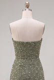 Vestido de Boas-Vindas a Casa Bodycon Sem Alças com Flores 3D