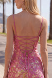 Vestido curto curto de regresso a casa verde verde escuro com folhos florais e renda nas costas