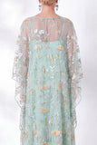 Vestido da Mãe da Noiva Azul Azul-marinho Floral Bordado