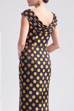 Vestido de Mãe da Noiva Preto Preto Floral Longo com Fenda