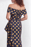 Vestido de Mãe da Noiva, sereia preta preta floral com folhos e abertura