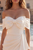 Vestido de Panela de Panela de Panela Bodycon Marfim, Franzido e Folhos com Vestido de Panela