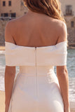 Vestido de Panela de Panela de Panela Bodycon Marfim, Franzido e Folhos com Vestido de Panela