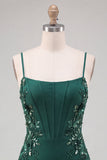 Vestido curto curto floral de regresso a casa verde verde escuro bodycon alças finas