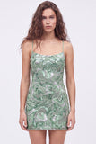 Vestido de regresso a casa azul bodycon alças finas, lantejoulas com missangas e renda nas costas