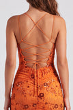 Vestido Curto de Regresso a Casa Fúcsia Bodycon Renda Encostada Floral com Lantejoulas