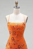 Lantejoulas vermelhas linha A Renda nas costas Tiras finas Vestido curto dos anos 80