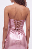 Vestido de regresso a casa dos anos 80 Gold Bodycon Bodycon Keyhole Metalizado com Renda nas Costas